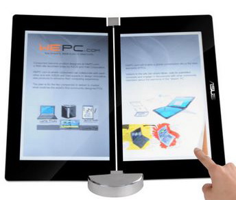 Asus notebook with two sensory display
